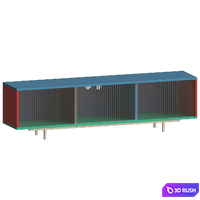 Colour Cabinet Floor 3D Model Corona