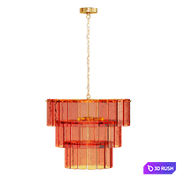 Houseof amber glass three light chandelier 3D Model Vray