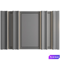 Wall Panel Decor 234 3D Model Vray, Corona