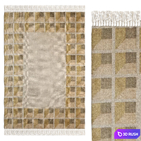 Matteo Geo Brushed Rug 3D Model