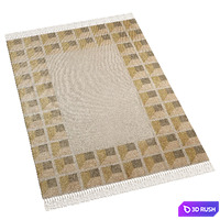 Matteo Geo Brushed Rug 3D Model Corona