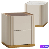 Board Bedside Table 3D Model Corona