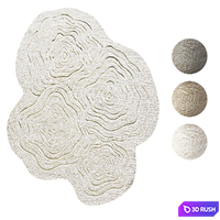 Washable Rug Pam Gray 3D Model Vray, Corona