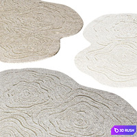 Washable Rug Pam Gray 3D Model Vray, Corona