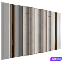 Wall Panel Decor 245 3D Model Vray, Corona