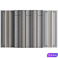 Wall Panel Decor 245 3D Model Vray, Corona