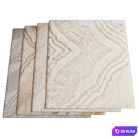 Set of 4 in 1 carpets based on Dedar Milano fabric 3D Model Vray, Corona