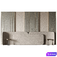 Headboard #19 3D Model Vray, Corona