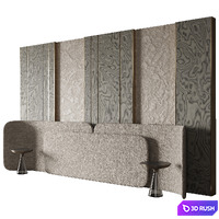 Headboard #19 3D Model Vray, Corona