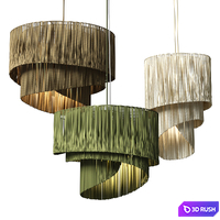 Pendant lights made of threads 3D Model Corona