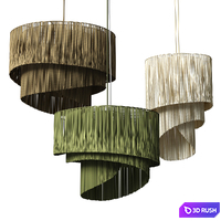 Pendant lights made of threads 3D Model Corona