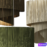 Pendant lights made of threads 3D Model Corona