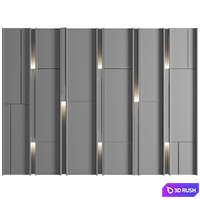 Wall Panel Decor 254 3D Model Vray, Corona