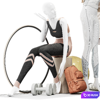Showcase for a sports store 3D Model Corona