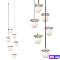 Orbit Stone 6lt Pendant Light 3D Model Vray, Corona
