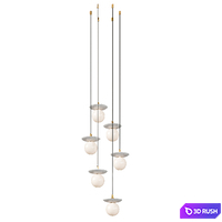 Orbit Stone 6lt Pendant Light 3D Model Vray, Corona