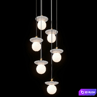 Orbit Stone 6lt Pendant Light 3D Model Vray, Corona