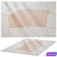 Torn Shape Wool Rug 3D Model Corona