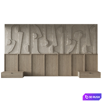Headboard 3d Wall Panel T3D 3 3D Model Corona
