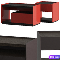 Molteni &amp; C. 5050 Bedside Tables 3D Model Vray, Corona