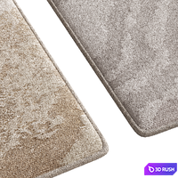 Set of 4 in 1 carpets based on Dedar Milano fabric 3D Model Vray, Corona