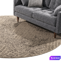Poliform Trace Round Rug (2 colors) 3D Model Corona