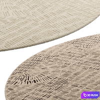 Poliform Trace Round Rug (2 colors) 3D Model Corona