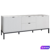 Set set of TV Stand, Bedside Table, Travis-1 Stand and Travis-2 Chest of Drawers 3D Model Corona
