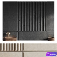 Headboard Cos 3D Model Vray, Corona