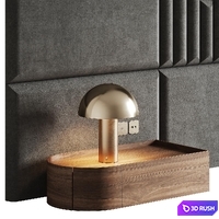 Headboard Cos 3D Model Vray, Corona