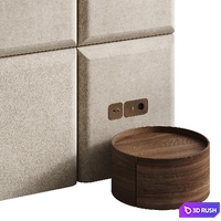 Headboard Cos 3D Model Vray, Corona