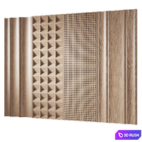 Decorative wood panels 11 3D Model Corona