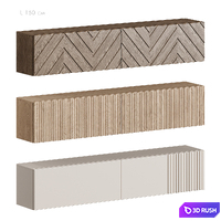 Hanging TV stand Puzzlemebel 3D Model Vray, Corona