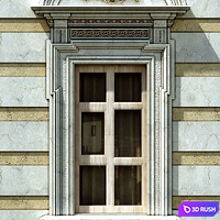 Platband window 3D Model Vray