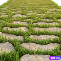 Decorative track 3D Model Vray