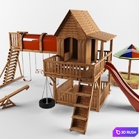 Children's playground 3D Model Vray