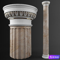 Column 3D Model Vray