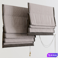Roman blinds 3D Model Vray