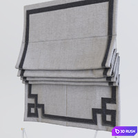 Roman blinds 3D Model Vray