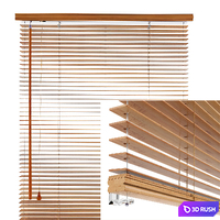 Wooden Blinds 3D Model Vray