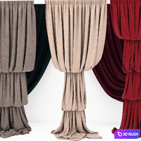 Curtain collection 08 3D Model Vray