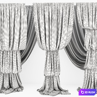 Curtain collection 08 3D Model Vray