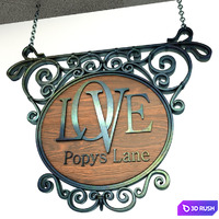 Vintage Signage 002 3D Model Vray