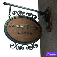 008 Vintage signage 3D Model Vray