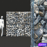 Gabion Classic Stone 3D Model Vray