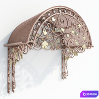 Forged visor № 8 3D Model Vray