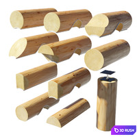 A set of logs to create the log cabins 3D Model Vray, Corona