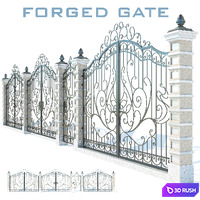 FORGED ENTRANCE GATE №1 3D Model Corona