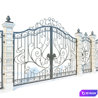 FORGED ENTRANCE GATE №1 3D Model Corona
