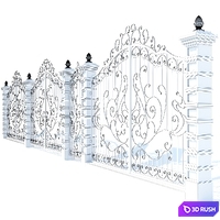 FORGED ENTRANCE GATE №1 3D Model Corona